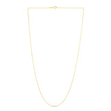 14K Gold 0.9mm Diamond Cut Bead Chain