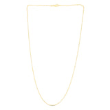 14K Gold 0.9mm Diamond Cut Bar and Bead Chain