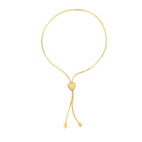 14K Gold Heart Slide Friendship Bracelet