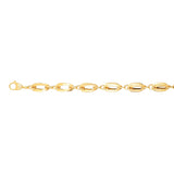 14K Gold Double Elongated Oval Link Bracelet