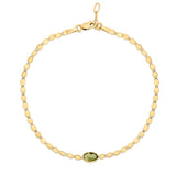 14K Peridot Mirrored Chain Bracelet