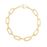 14K 7mm DiamantÃ© Paperclip Bracelet