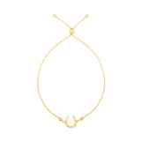 14K Adjustable Heart Bolo Bracelet