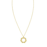 14K Diamond Circle Bauble Necklace