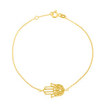 14K Gold Hamsa Bracelet