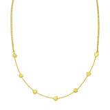 14K Adjustable Heart Link Necklace