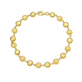 14K Polished/Satin Pebbles Bracelet