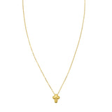14K Puffed Mini Cross Pendant