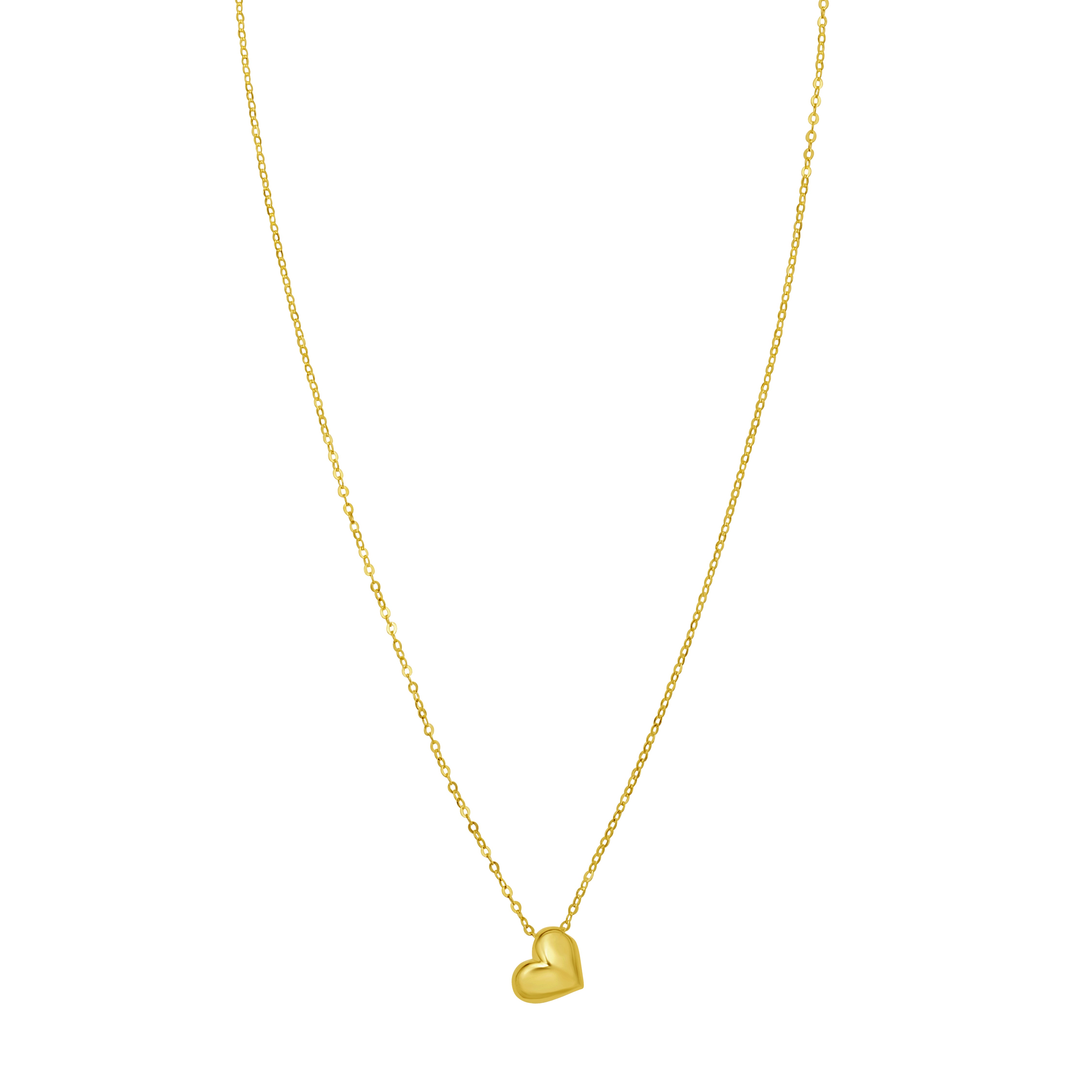 14K Puffed Mini Heart Pendant