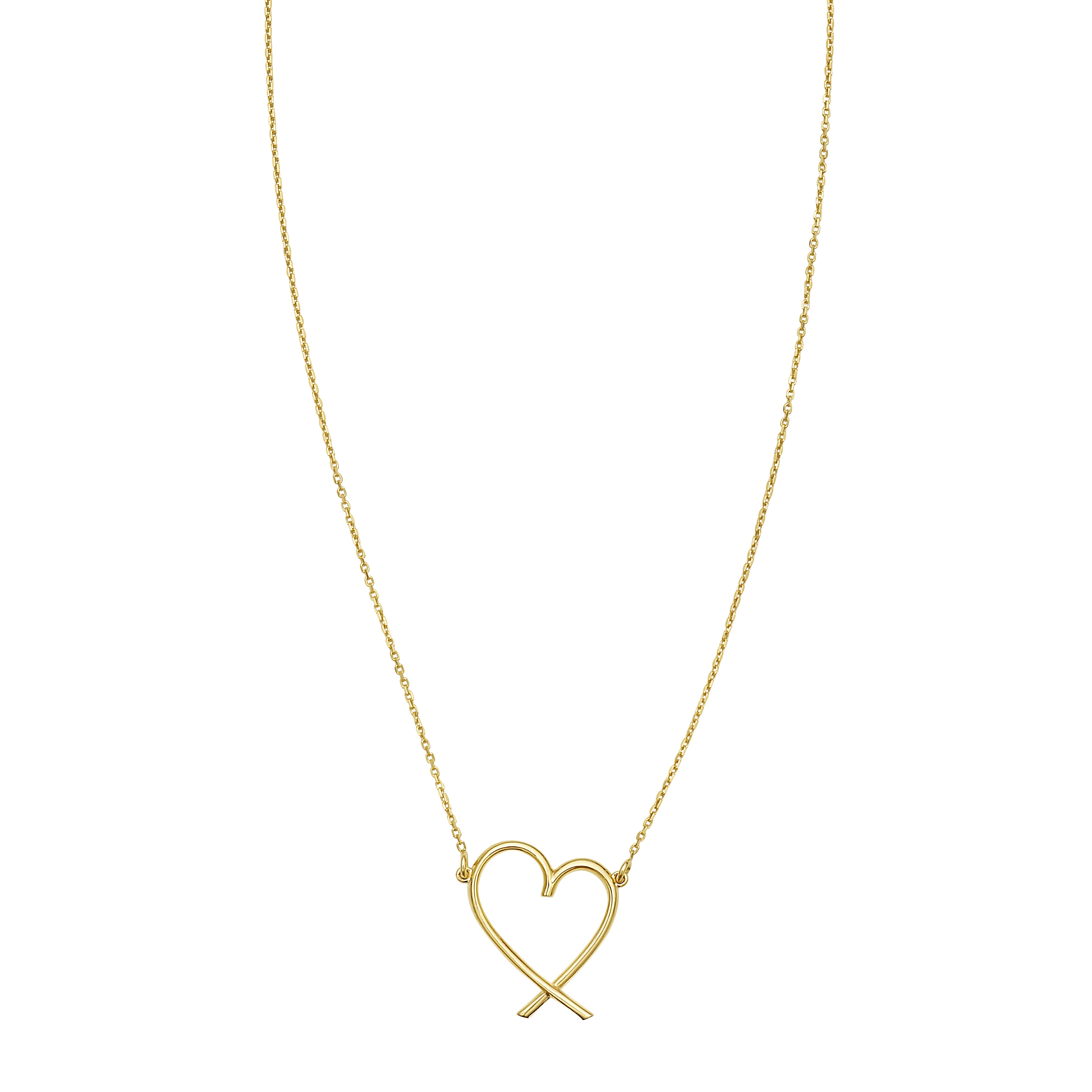 14K Delicate Heart Necklace
