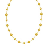 14K Polished/Satin Pebble Links Necklace