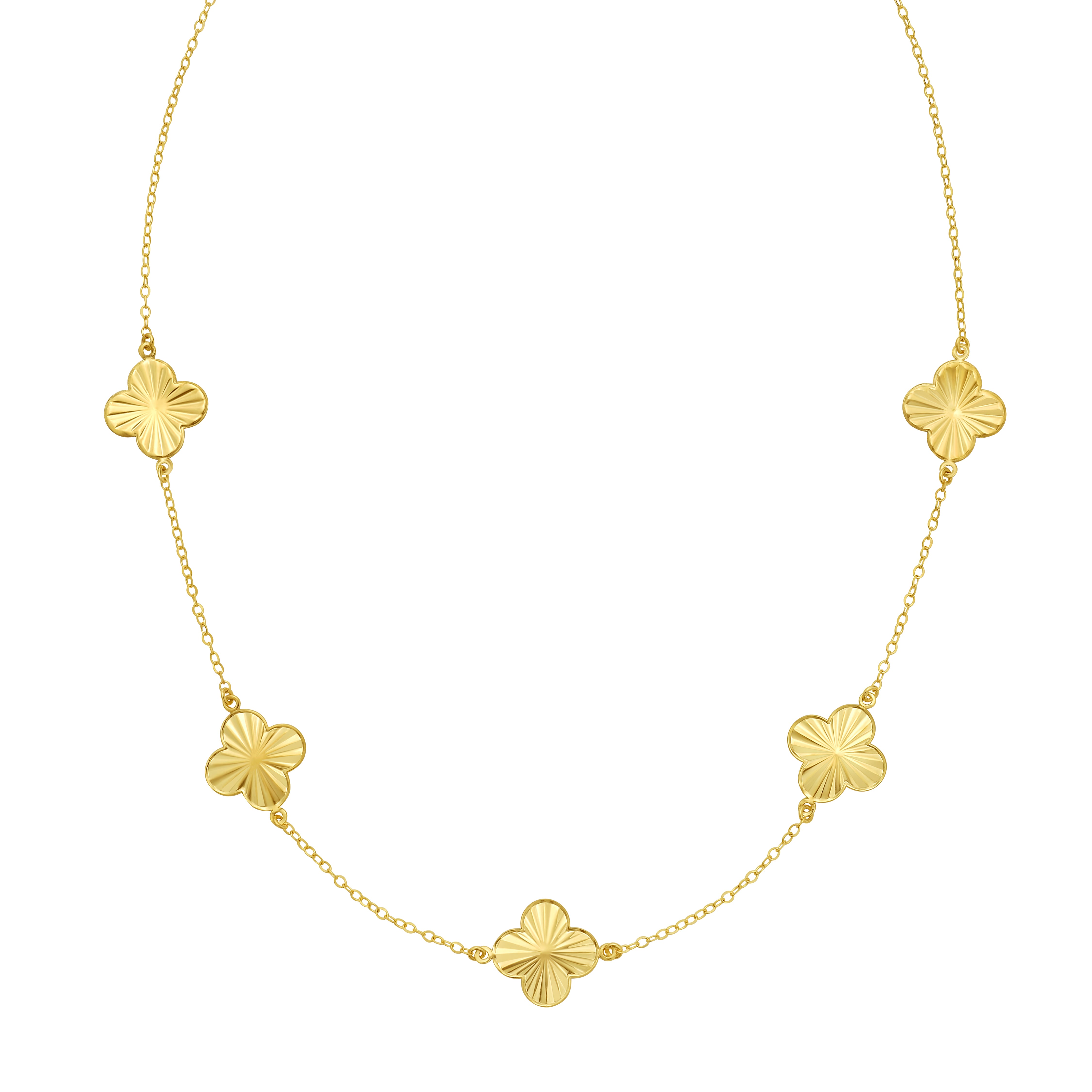 14K Golden Clover Necklace