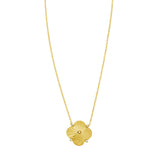 14K Diamond Clover Pendant