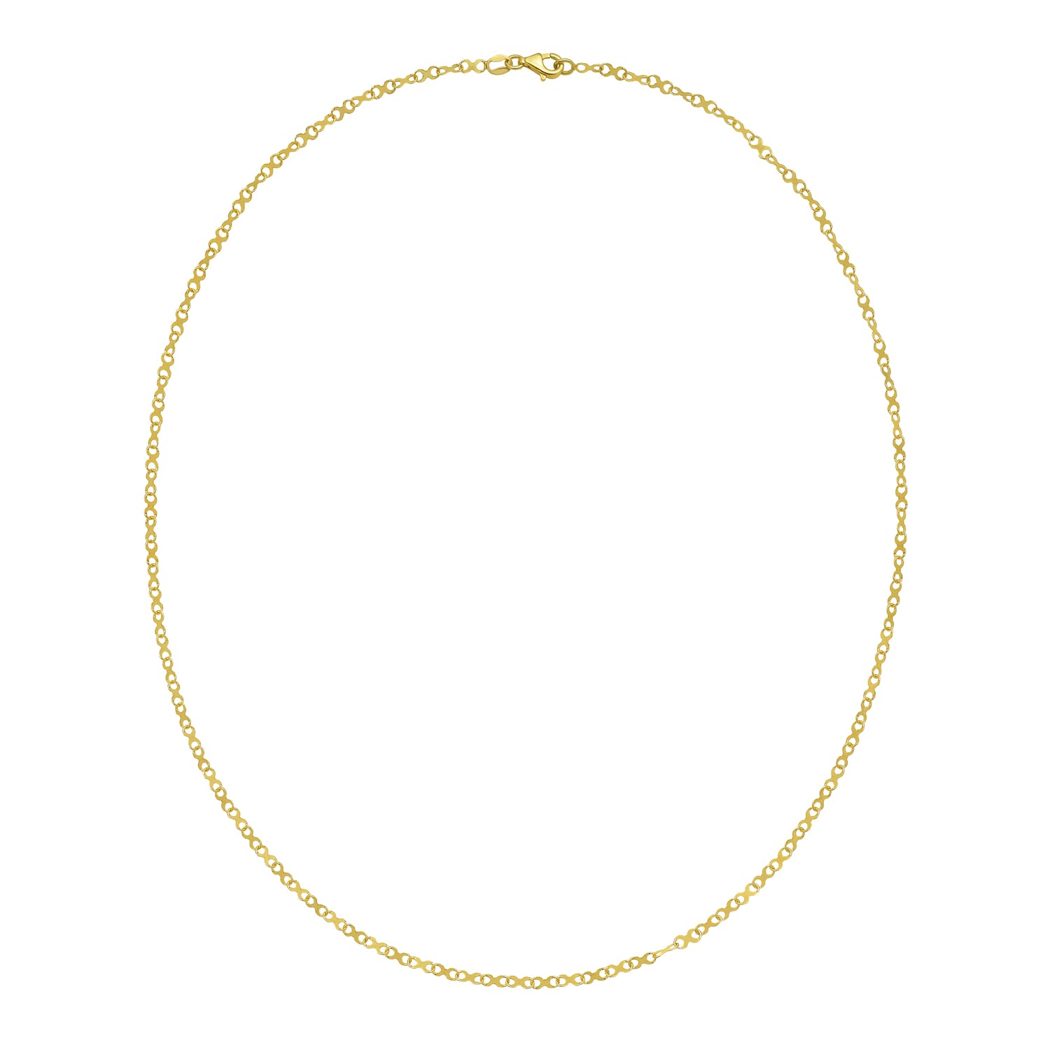 14K Large Infinity Link Necklace