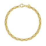 14K Mens Oval Link Bracelet