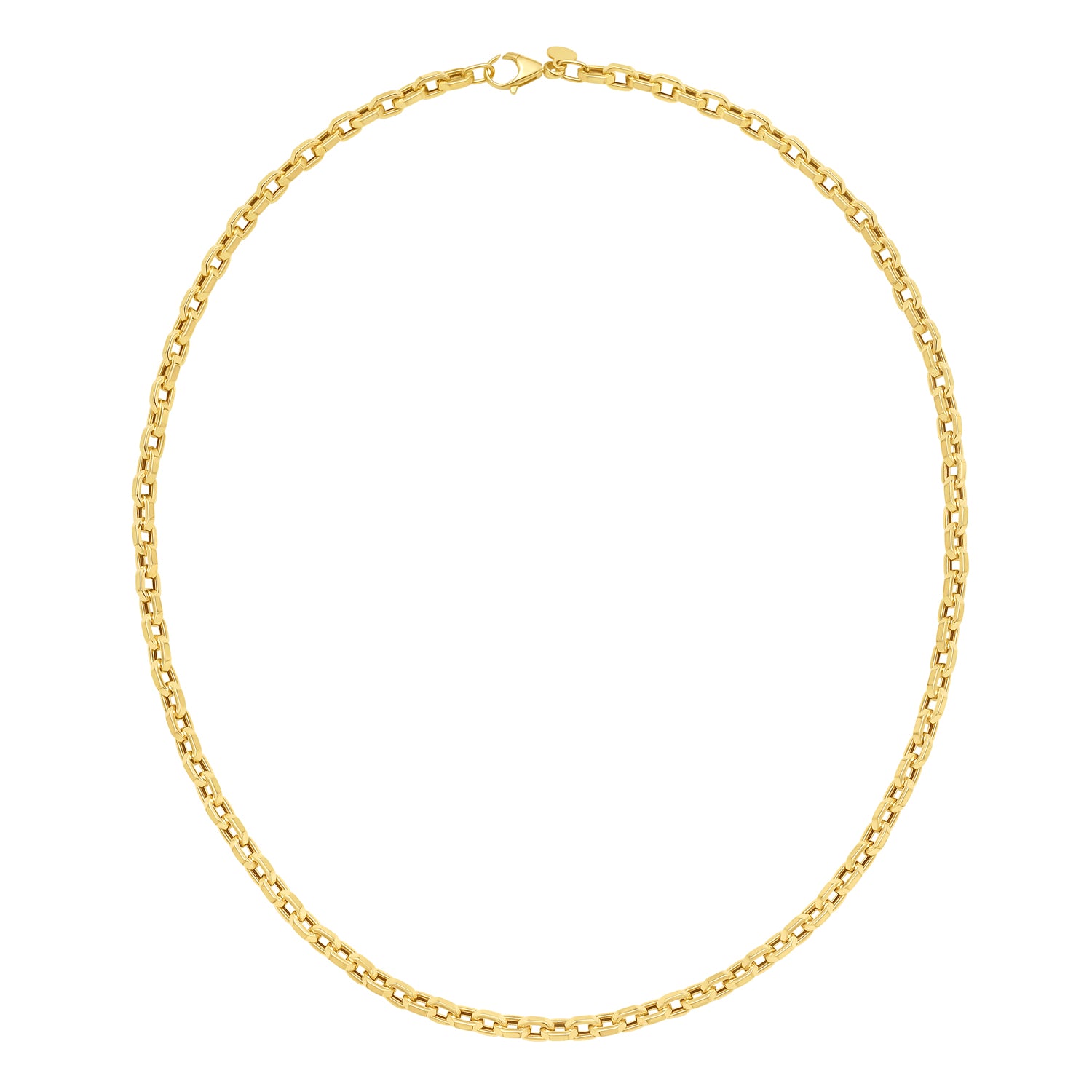 14K Mens Oval Link Necklace