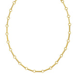 14K Long Bar Link Necklace