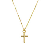 14K Mini Cross Necklace
