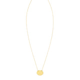 14K Mirror Oval Necklace