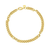 14K Small Paperclip & Curb Link Bracelet