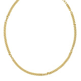 14K Small Paperclip & Curb Link Necklace