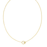 14K Interlocking Circles Necklace