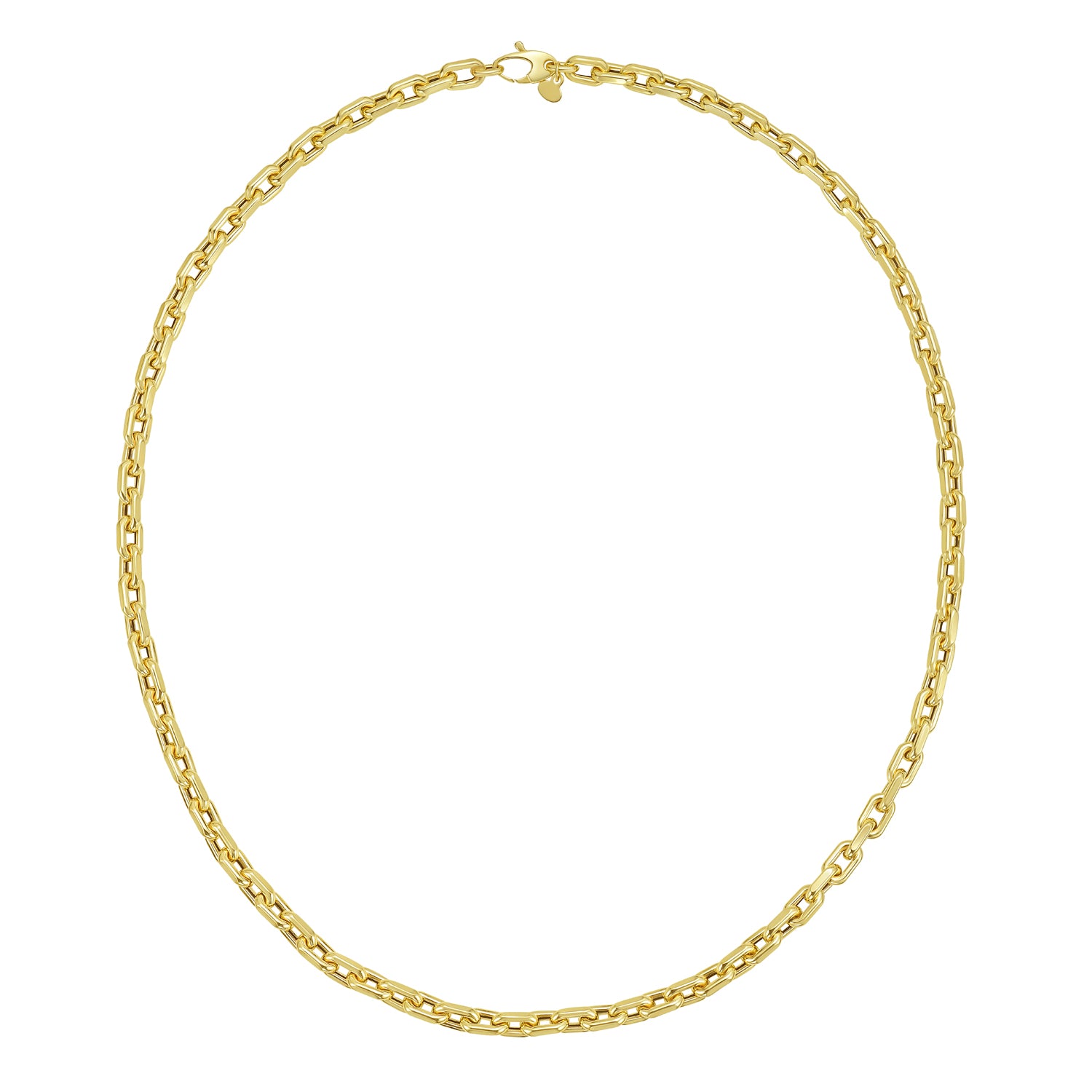 14K Mens Fashion French Cable Link Necklace