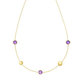 14K Amethyst Pebble Necklace