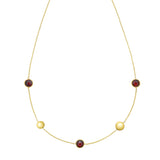 14K Garnet Pebble Necklace