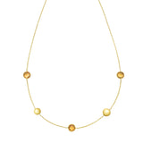 14K Citrine Pebble Necklace