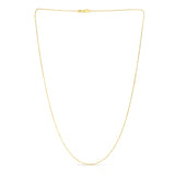 14K Gold 0.87mm Diamond Cut Cable Chain