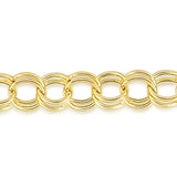 14K Gold Mini Double Link Lite Charm Bracelet