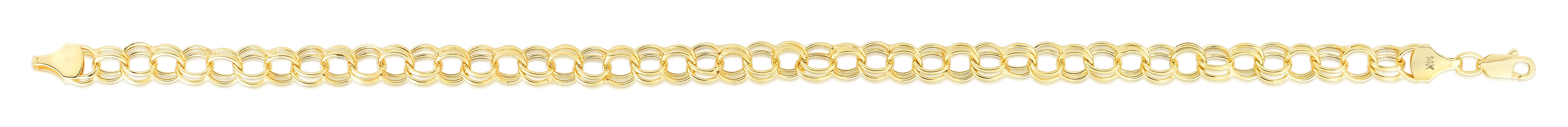 14K Gold 8.25mm Lite Charm Bracelet