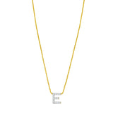 14K Mini Diamond E Initial