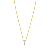 14K Mini Diamond I Initial