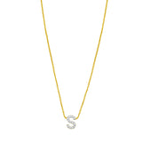 14K Mini Diamond S Initial