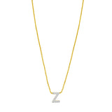 14K Mini Diamond Z Initial