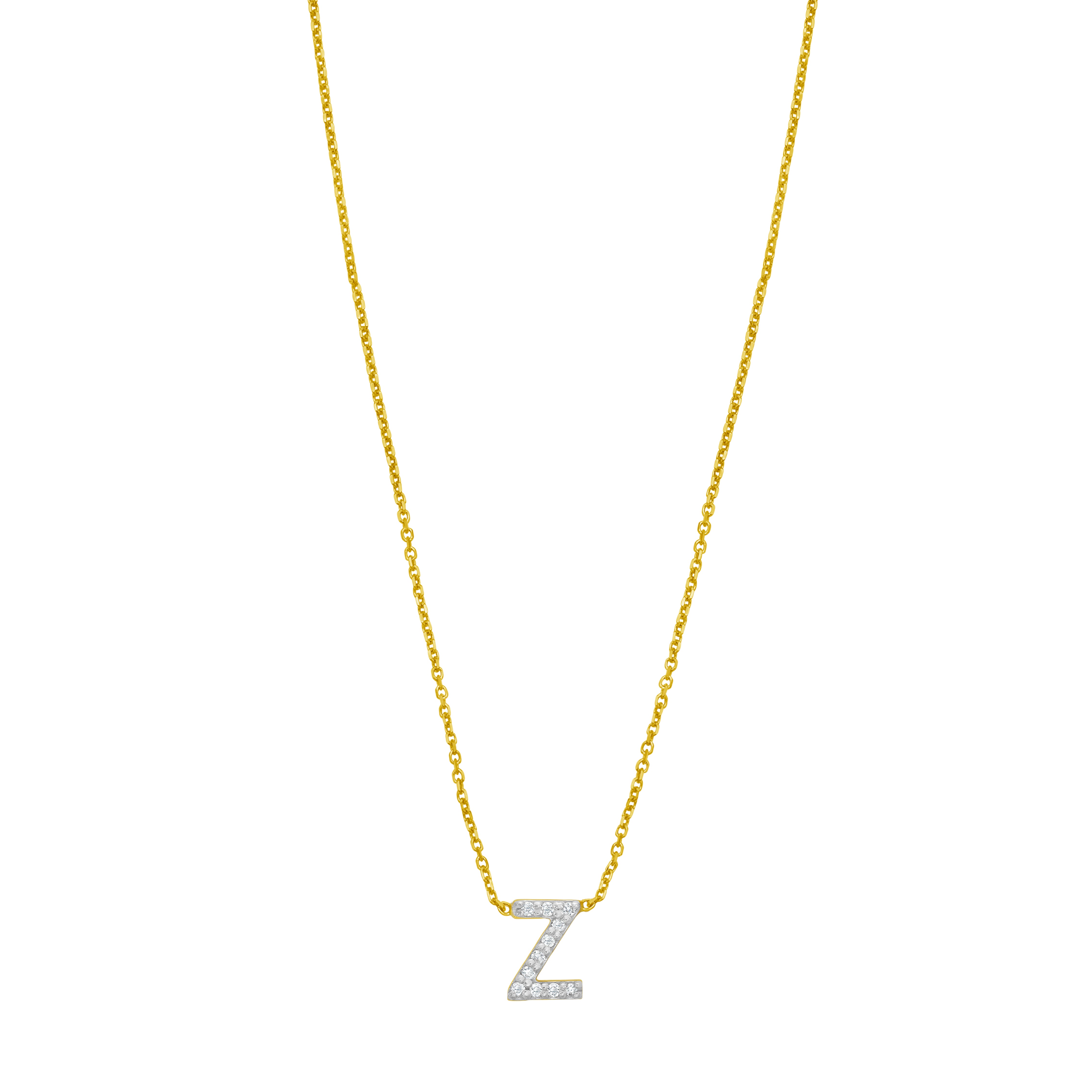 14K Mini Diamond Z Initial