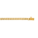 14K Gold 3.4mm Multi-Row Rope Chain Bracelet