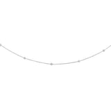 14K Gold .25ct Diamond Station Necklace