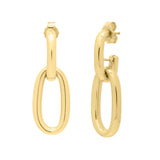 14K Gold Link Drop Earrings