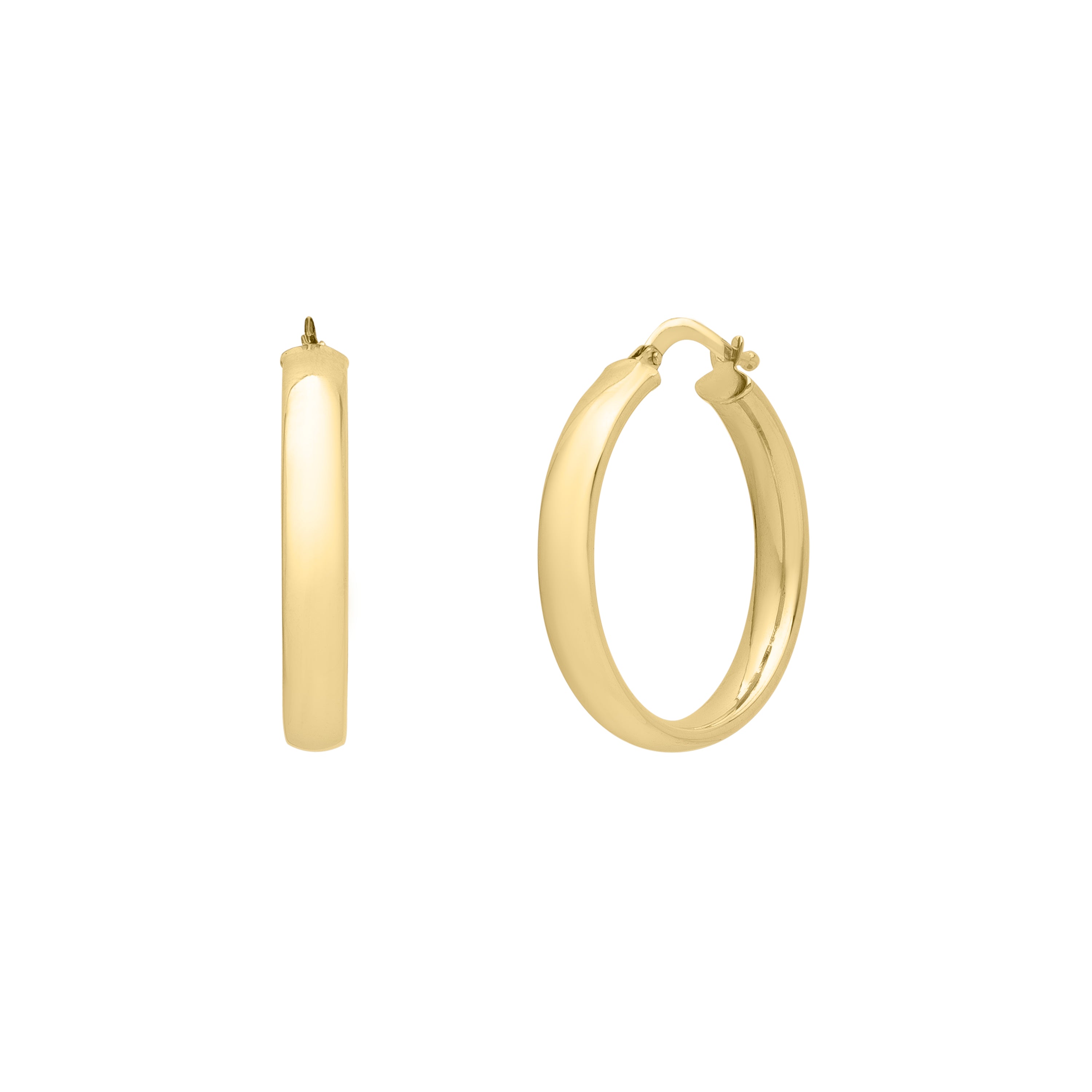 14K Small Wedding Band Hoops