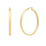 14K Large Wedding Band Hoops