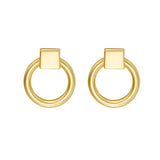 14K Open Circle Stud Earrings