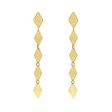 14K MIrror Kite Link Drop Earrings