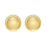 14K Polished Button Stud Earrings