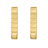 14K Gold Polished Oval Hoops