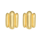 14K Triple Bar Half Hoop Earrings