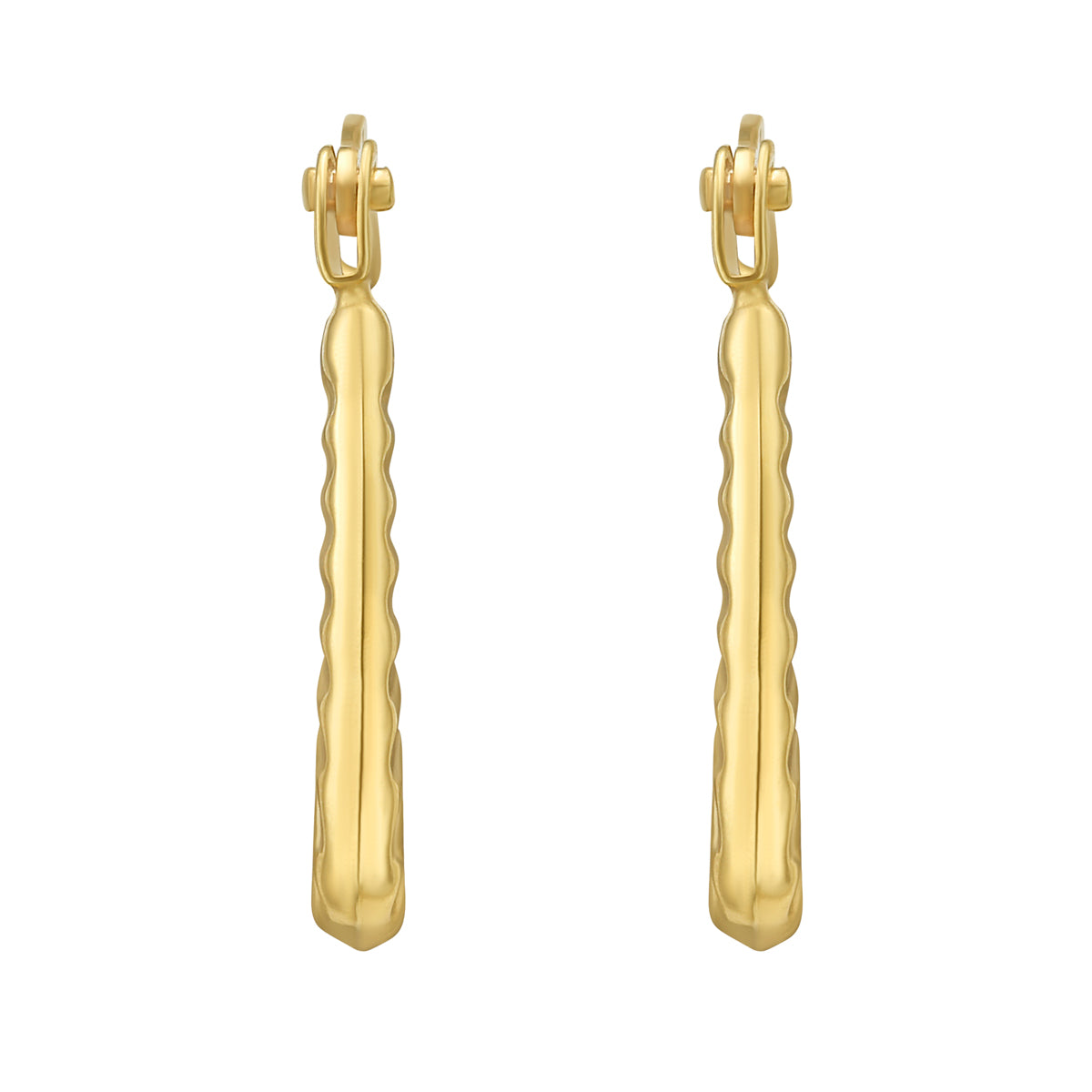 14K Gold Tube Hoops
