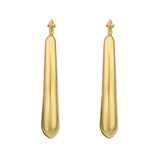 14K Gold Graduated Oval Hoops
